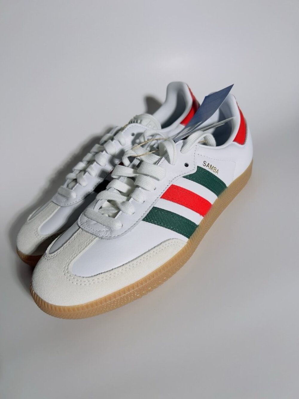 *Adidas Originals SAMBA "Mexico" WORLD CUP White Green Red Sz 8 - Picture 7 of 10